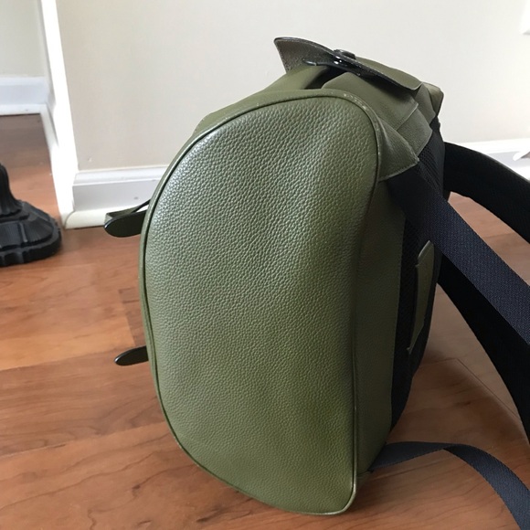 Coach Hudson Leather Backpack, Olive Green, F36811 - Picture 13 of 16
